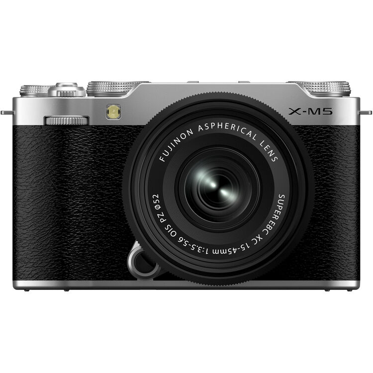 Fujifilm X-M5 with XC15-45mmF3.5-5.6 OIS PZ Lens Kit - Silver