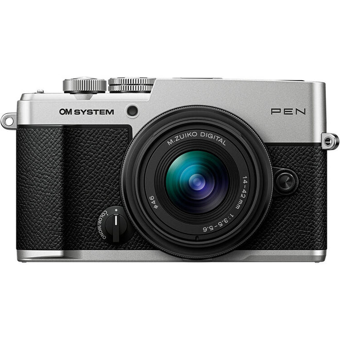 OM System PEN with 14-42mm F3.5-5.6 III Lens Kit (Silver)